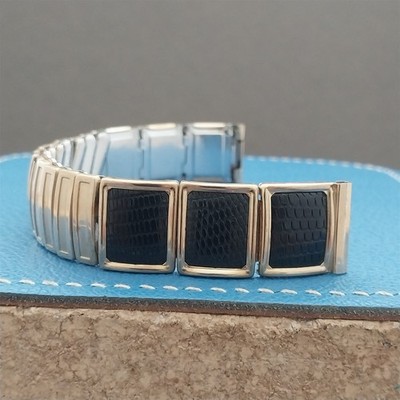 Vintage 5/8'' JB Champion Classic Gold-Filled & Lizard Unused 1950s Watch Band