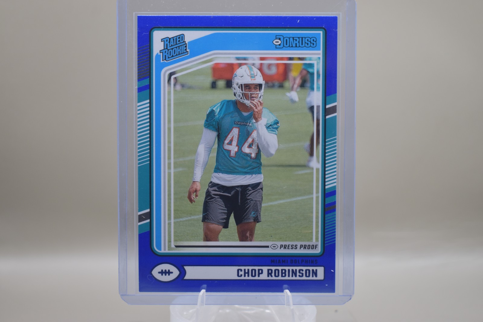 2024 Panini Donruss - Rated Rookie Chop Robinson #351 Blue Press Proof (RC)