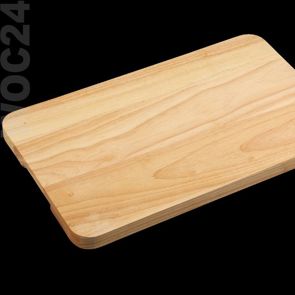 Gummibaum 45X27 Schneidebrett Tranchierbrett Servierbrett Holz Griff-image