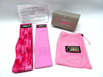 Sports Research Sweet Sweat Fitness Hip Bands - 3-Pack PINK - ONE MISSING!!
