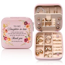 Daughter in Law Gifts from Mother in Law, Travel Jewelry Box Daughter-in-law