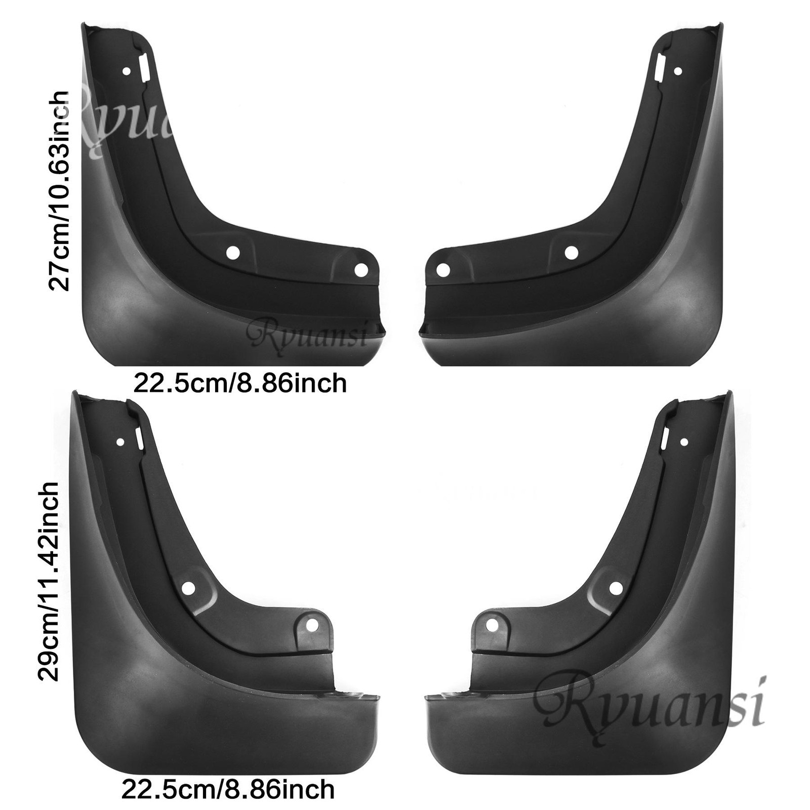 Front + Rear Mudflaps Mud flap Splash Guards Mudguards For Tesla Model Y 2025+