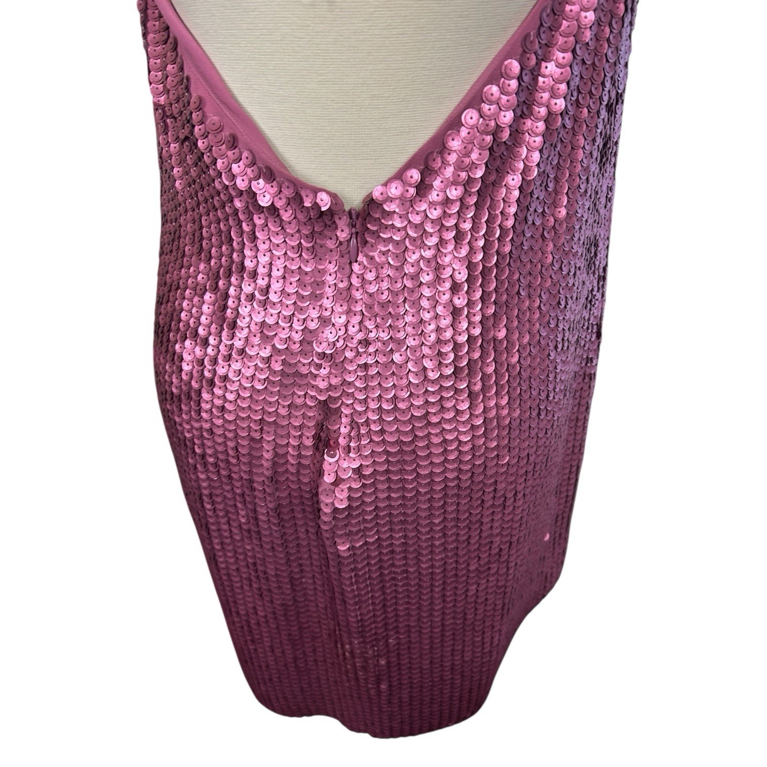 Express Sequin Halter Open Back Mini Shift Dress … - image 8