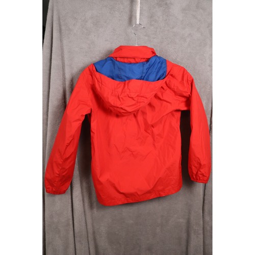The North Face HyVent Red Blue Rain Jacket Coat Boy's Size M (10/12) - Picture 3 of 6