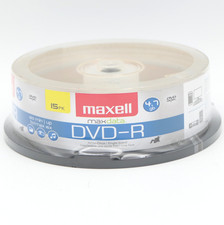 Maxell MaxData DVD-R 15Pk Spindle Recordable DVD's 4.7GB 16x 120 Min Single Side