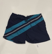 Vtg Basic Editions Swim Trunks Mens 80s 90s Shorts Color Block jams Retro Large