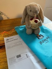 SUPER RARE BASHFUL BEIGE JELLYCAT BUNNY - BNWT INC. RECEIPT & DUST BAG