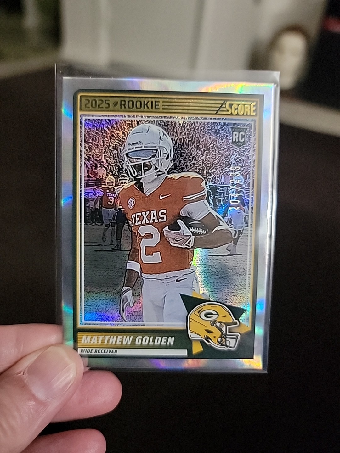 2025 Score Matthew Golden RC Silver Circular Parallel 204/299 #56 Packers 