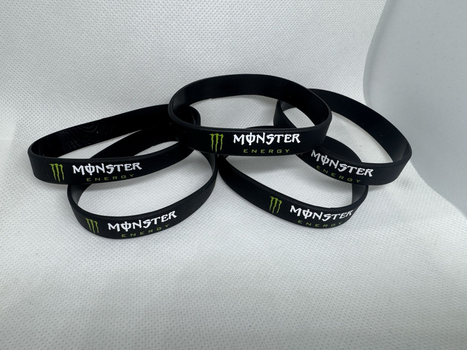 Lot Of (5) Monster Energy Silicone Wristband Bracelets