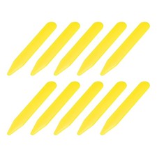 10Pcs Plastic Collar Stays, 2.5 Inch Length Dress Shirt Collar Inserts, Yellow