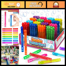 160 Pcs Mini Bubble Wands - 8 Color Assortment for Kids Party Favors, Carnival P