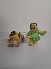Lot Of 2 Vintage 1986 Tonka Pound Puppies 2.5" PVC Figures Bright Eyes  Howler