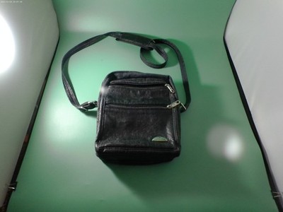 Herren Schulter-Ledertasche schwarz Samsonite 22 cm x 24 cm x 8 cm