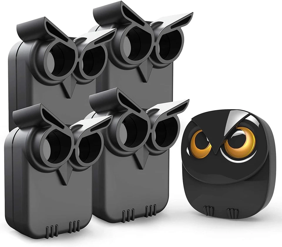 HTZSAFE Owl Home Security Wireless Driveway Alarm 1 Receiver + 4 Sensors