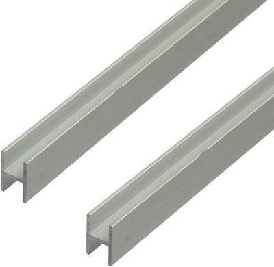 Alu H-Profil Eloxiert AlMgSi 0.5 Aluminium Alu Profil Für Innenmaß 3mm - 25 Mm