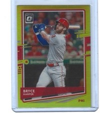 2020 Optic Yellow Prizm Bryce Harper # 183 Philadelphia Phillies