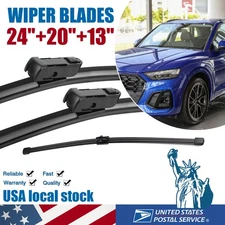 Clean Windshield Wiper Blades Set OEM 24"+20"+13" Replace For Audi Q5 2009-2023