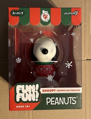Super7 Fun! Fun! Holiday Peanuts 75 Years Snoopy Snowflake Sweater Vinyl Figure