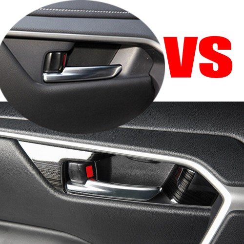 Fit For Toyota RAV4 2019-2024 Black Titanium Interior Door Bowl Cover Trim 8PCS - Picture 3 of 9