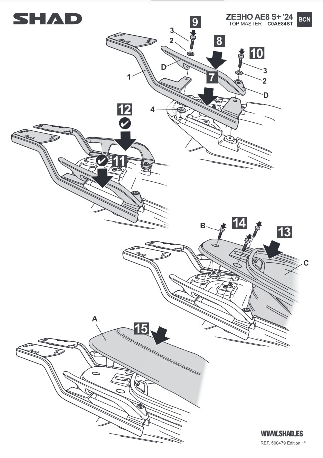 Support Top Case Zeeho AE8 S+ Idéal pour Vos Trajets Urbains Quotidiens
