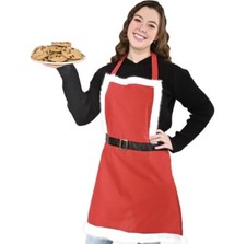 Mrs Claus Fabric Novelty Apron Christmas Party Supplies and Decorations