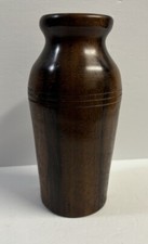 7  Wooden Hand Turned Vase. Signed