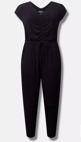 Torrid 3 3X Black Jumpsuit V-Neck Dolman Sleeve Plus Sz 22-24 NWT