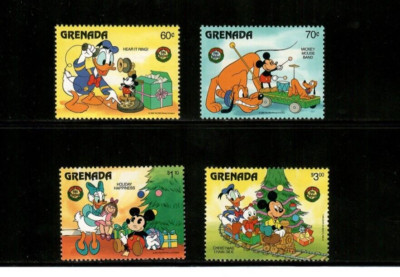 Grenada 1986 - Disney Mickey Mouse Donald Duck Christmas - Set of