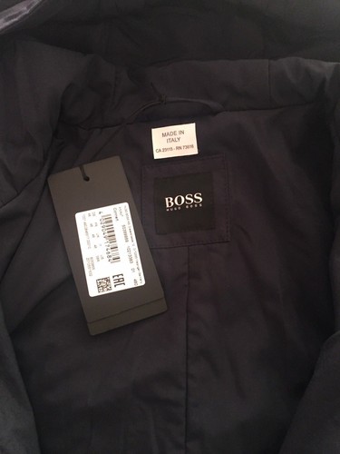 NWT Hugo Boss Mens Raincoat Connert Made in Italy US MED/38R/IT 48 Navy Blue - Picture 11 of 11