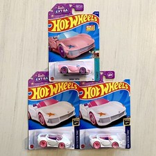 Hot Wheels Barbie Extra Pink White Diecast Car Lot of 3
