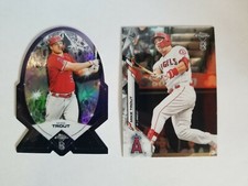 2020 TOPPS CHROME BEN BALLER MIKE TROUT DIAMONDS  DIE CUT  & BASE CARD #1 