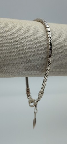 Vintage Snake Round Chain Link Bracelet Sterling Silver 925 Amore & Baci - Picture 2 of 5