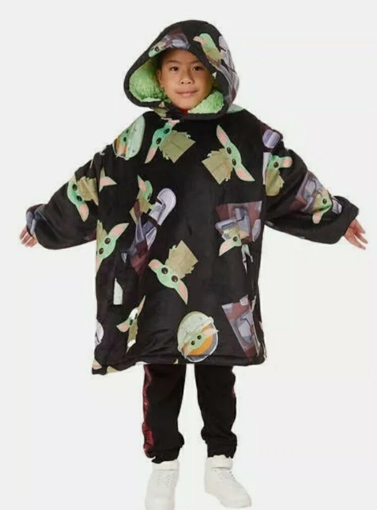 SALE - Star Wars Baby Yoda Kids Oversized Blanket Sweatshirt Hoodie nwt | eBay