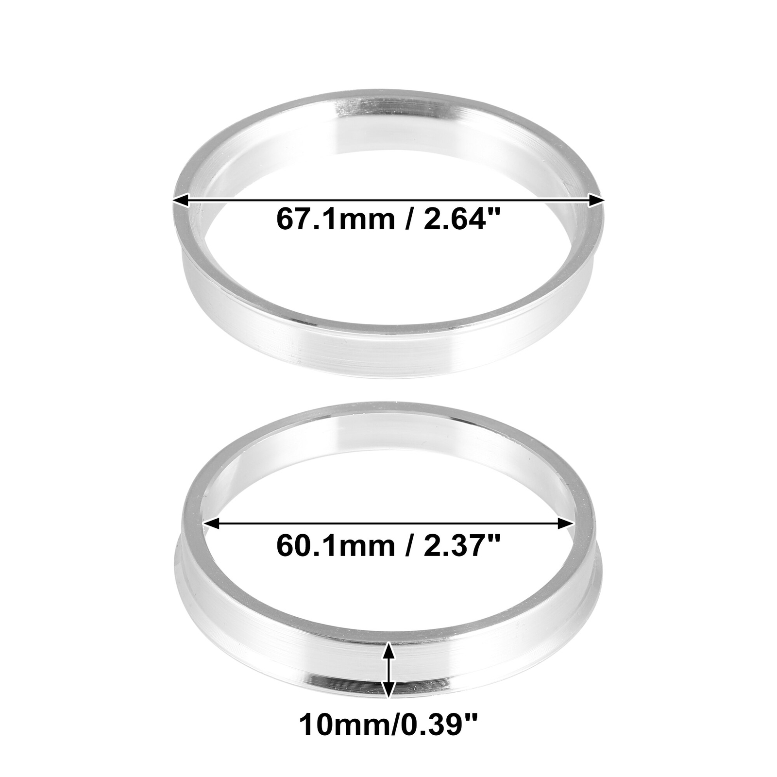 4pcs Aluminium Hub Centric Rings Wheel Hub Spigot Rings Centre Bore