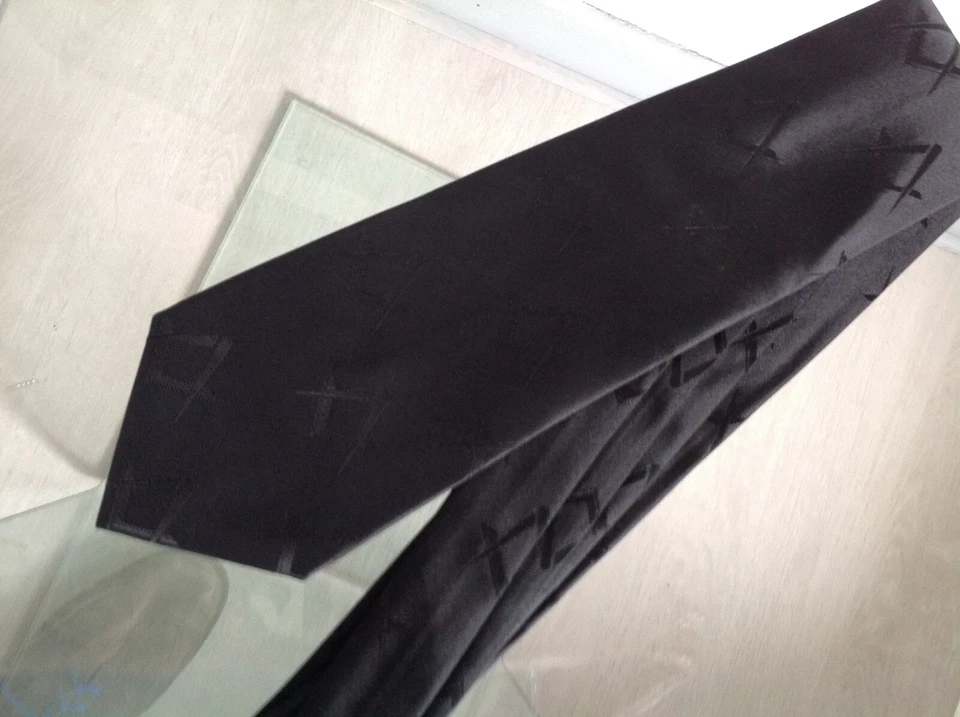 Franc maçon cravate imprimé équerre compas masonic