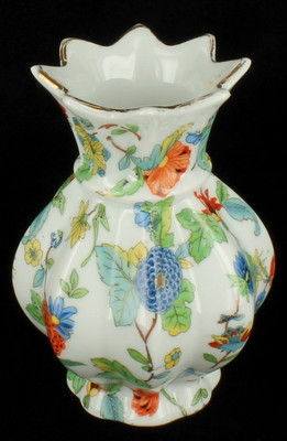 Vintage Deko Dresden Inspiriert Blumen Lang Rundgezackter Klein Langhalsvase