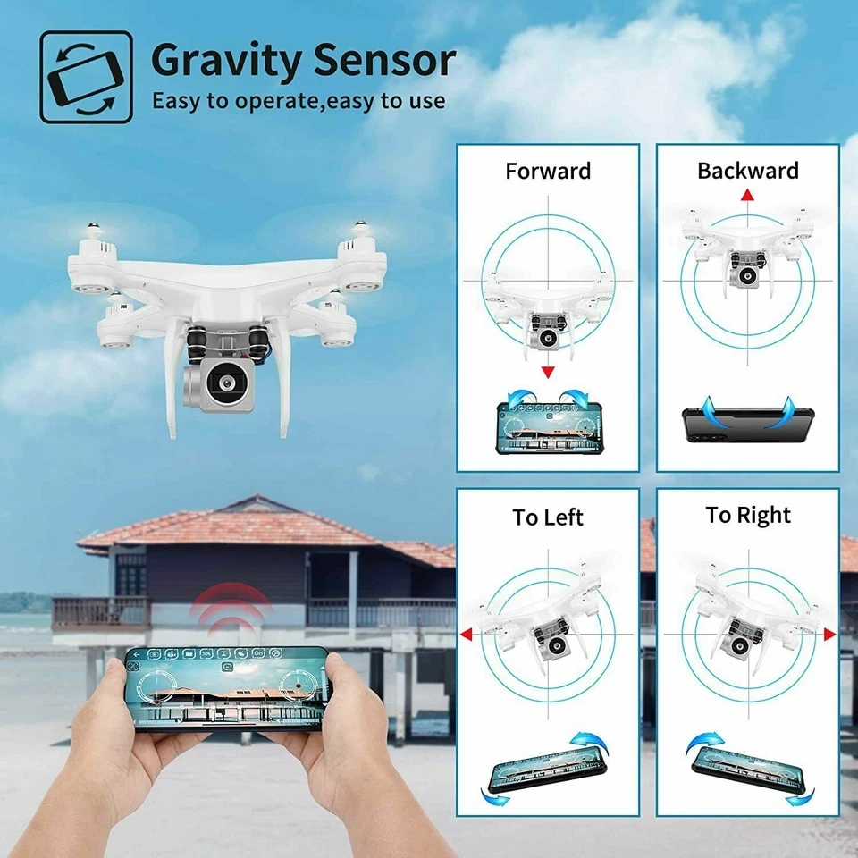 F68 RC Quadcopter Drone Flight FPV ESC WIFI 4k HD Photography Camera Bundle Kit! - Image 2 of 4