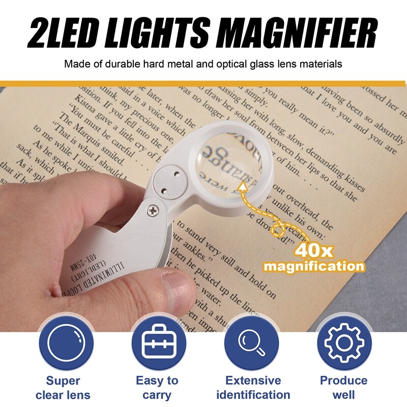 3X(Jewellers Loupe À Lentille En Verre Loupe 40X 25mm Loupe À 2 L5S6)1665 eBay