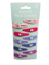 Salon Quality 14 Pc Multicolor Glittered Snap Clips