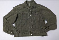 L Rio King Jacket Women's Size S 44 Denim Green Button Up