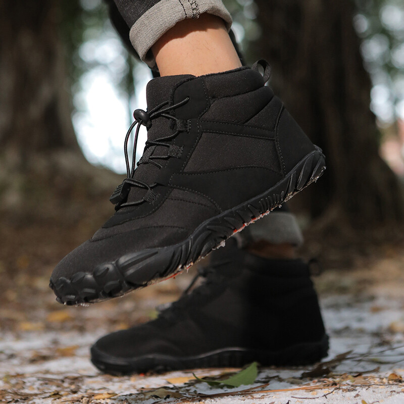 Mens Outdoor Warm Hiking Boots Winter Waterproof Snow Sneakers Casual