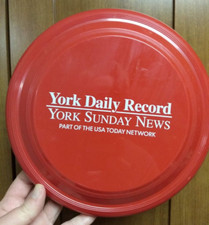 York Daily Record / York Sunday News Red "Flying Disc" Memorabilia USA Garyline