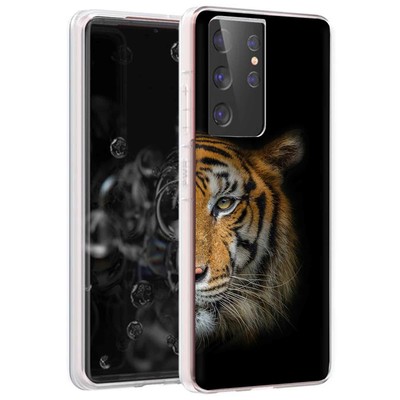 Phone Case for Samsung Galaxy S21 Ultra 5G(Not S21,S21+)Tiger Photo Print