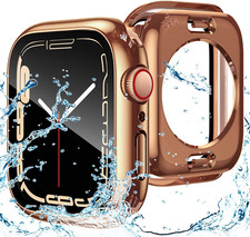 Goton Waterproof Case for Apple Watch 40mm, 360 Protective, Rose Gold