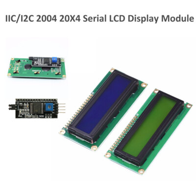 IIC/I2C serielle Schnittstelle Blau Grün 2004 20X4 LCD Anzeige Modul für Arduino