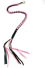 Genuine Leather Motorcycle Whip Get Back whip with Tassels 41" PINK