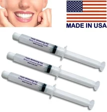 45% 3 SYRINGES GEL, TEETH WHITENING, Whitener Gel - FREE SHADE GUIDE