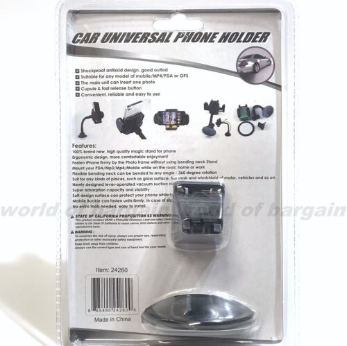 PORTA CELLULARE UNIVERSALE auto iphone parabrezza vetro aspirazione presa aria - Foto 3 di 3