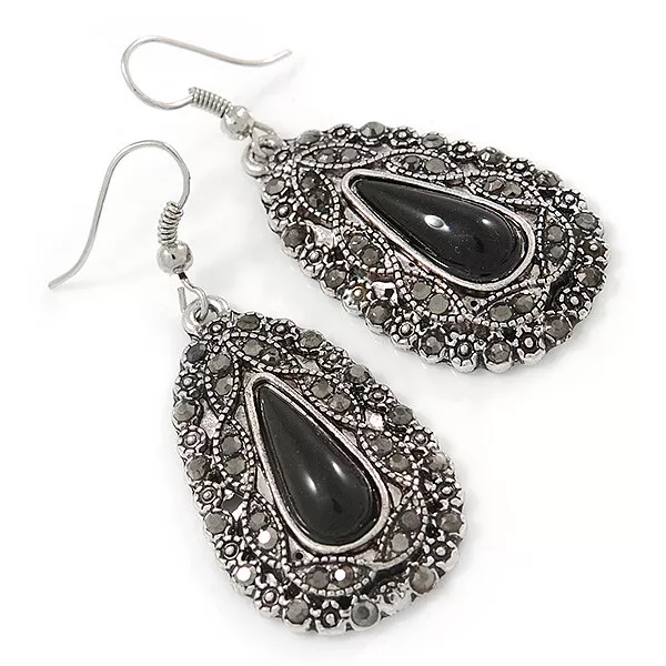 Hematite crystal earrings sale