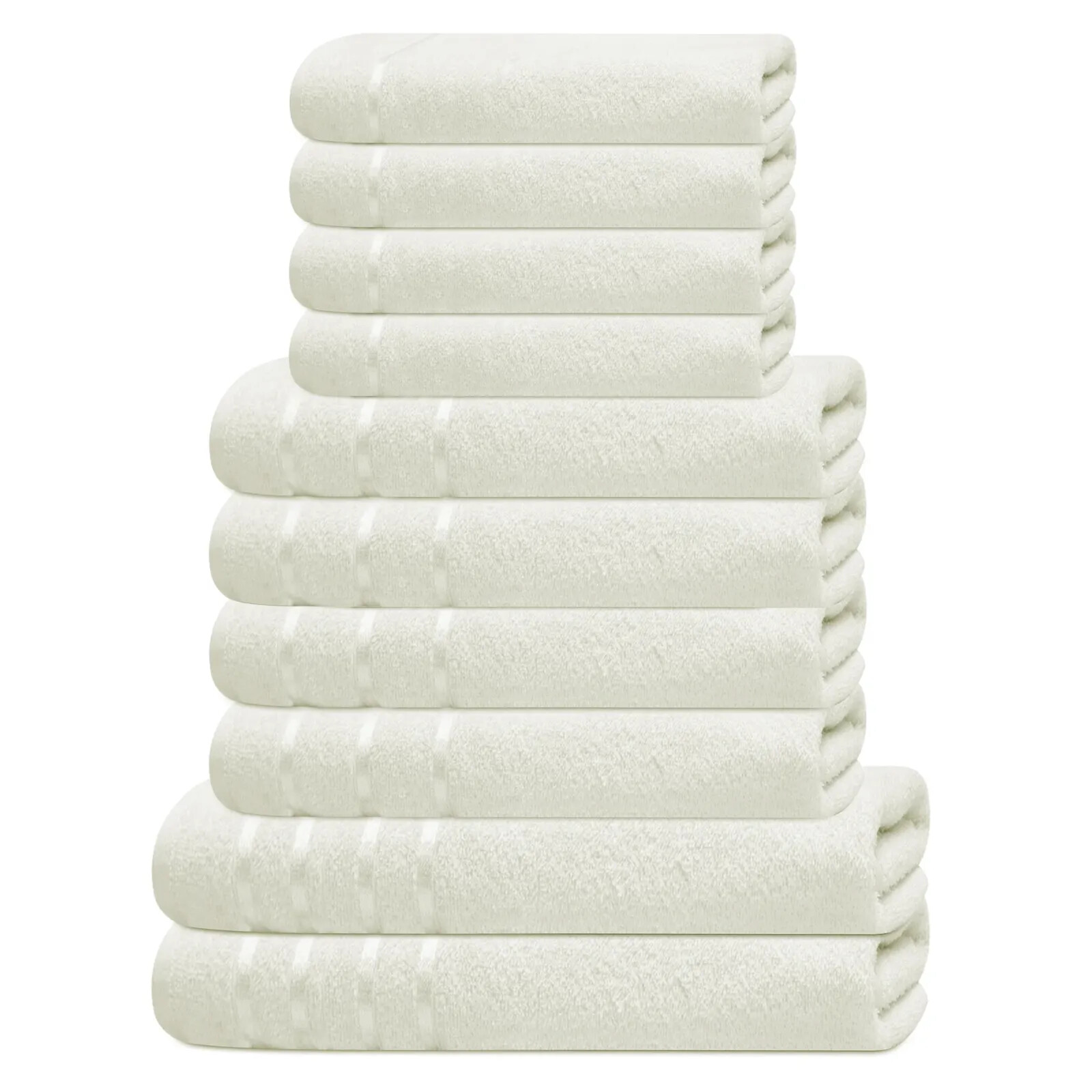 10 PCS TOWEL BALE SET 100 PURE COTTON SOFT FACE HAND BATH SHEET